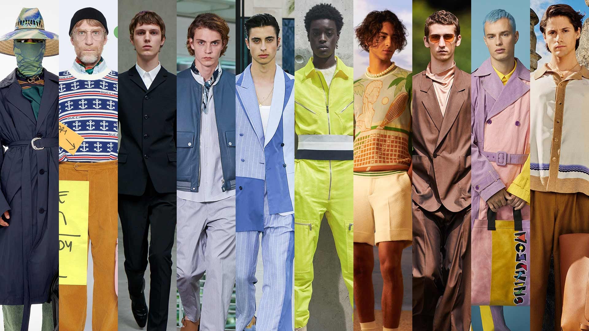 Voici différentes tenues de mode portés par des mannequins