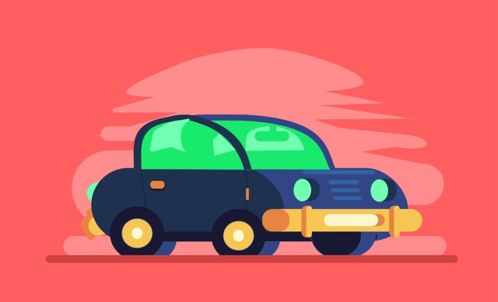 Image d'une voiture qui roule sur la route